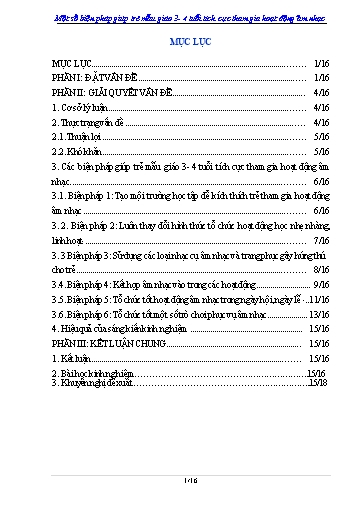 Sáng kiến kinh nghiệm Một số biện pháp giúp trẻ mẫu giáo 3, 4 tuổi tích cực tham gia hoạt động âm nhạc